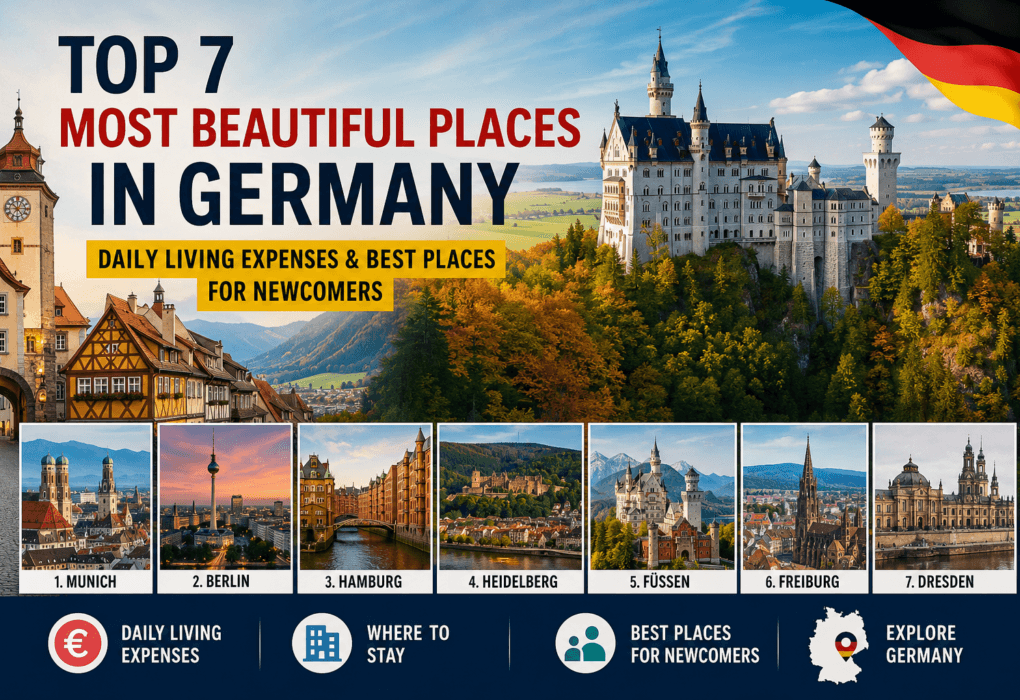 Top 7 Most Beautiful Places in Germany with Daily Living Costs and Newcomer Guide 2026